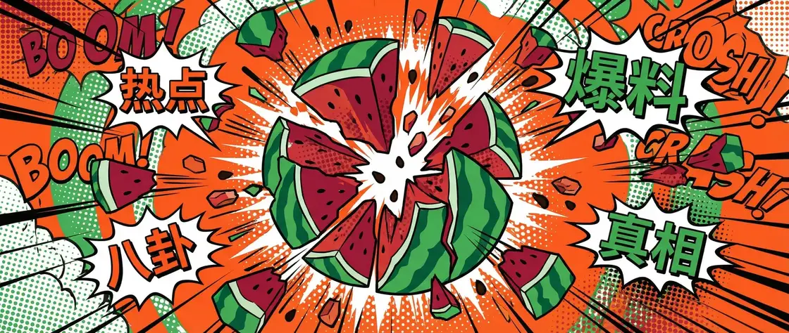 五一吃瓜 今日头瓜爆炸漫画横幅